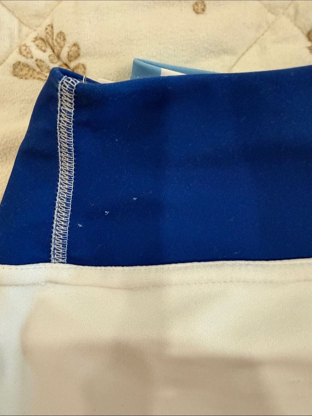 Loony Legs White Printed High-Waist Leggings with Blue Waistband - Picture 8 of 8